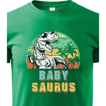 Chlapecké tričko Dětské triko Babysaurus, Barva Zelená, Velikost 110 cm/4 roky, Canvas Dětské tričko Bezvatriko.cz 2053
