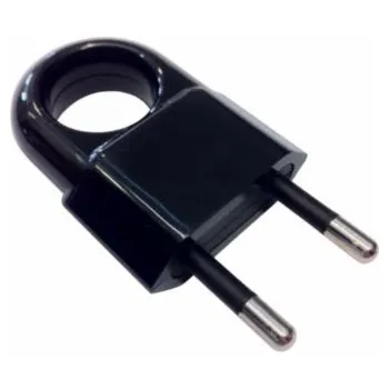 Elektrická zásuvka Zástrčka PAWBOL, 2P, 10A, 250V, černá