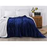 XPOSE® Mikroplyšová deka Exclusive s beránkem - tmavě modrá 200x230 cm, Mikroplyš s beránkem + Prodloužená možnost vrácení zboží do 50 dnů