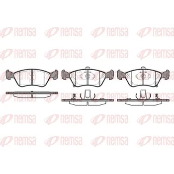Brzdová destička Sada brzdových destiček, kotoučová brzda REMSA 0676.02