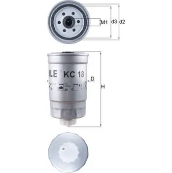 Filtr do auta Palivový filtr MAHLE KC 18