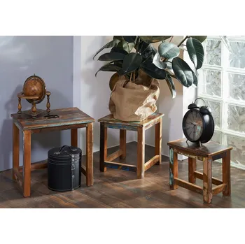 Servírovací stolek OLDTIME Příruční stolek set 48x40 cm, staré dřevo