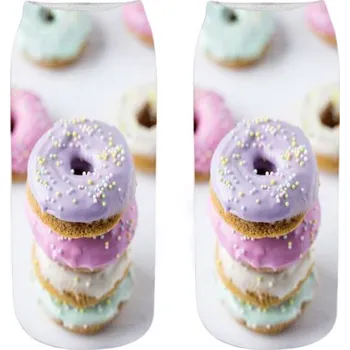 Dámské ponožky Vtipné a veselé ponožky s motivem jídla - pár, 35-41 - Tyrkysová,35-41