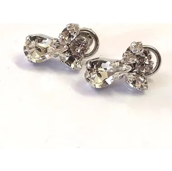 Náušnice Náušnice bižuterie - čirý andílek se SW kamínky (Náušnice anděl se SW krystaly)