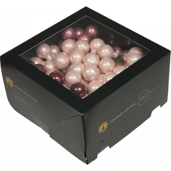 Vánoční dekorace Skleněné baňky divoký květ 2,5 cm, sada 144 ks