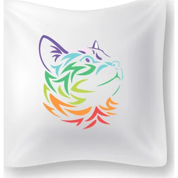 Dekorativní polštářek Polštářek - Color cat