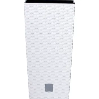 Květináč Prosperplast Květináč RATO SQUARE s vkladem 17 cm - barva: bílá