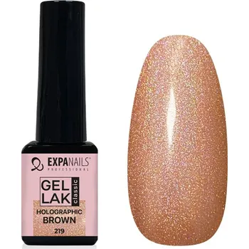 Lak na nehty UV/LED Gel lak - Holographic Brown 5 ml