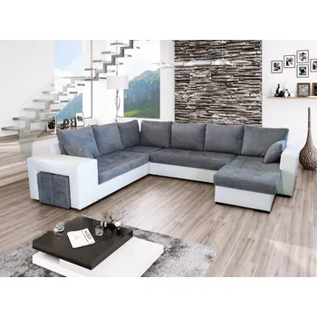 Sedací souprava Eoshop Rohová sedací souprava Urala B2R2FOT - do U + taburety - aria 15 / soft 31 (barva potahu) - pravá