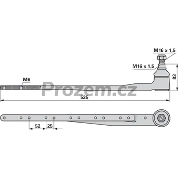 Hlava kosy pro John Deere, 525 mm, 1118103, 420215303, AZ50341, AZ41726