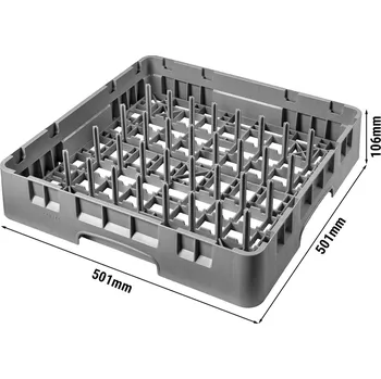 Příslušenství pro myčku G.Gastro CAMBRO | CAMRACK® - Mycí koš s hroty 1/1 - 5x9 přihrádek - 500x500mm - šedý