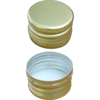 Matice Uzávěr MCA 28 plech - zlatá se závitem + pojistný kroužek AD