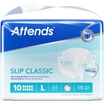 Inkontinenční kalhotky Attends Slip Classic 10 L—Kalhotky absorpční plenkové 15 ks
