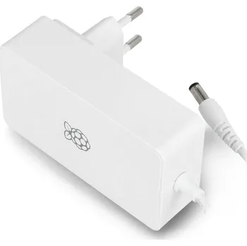 spínaný zdroj Napájecí zdroj DC 5,5 / 2,1 mm 8V / 6A pro Raspberry Pi Build HAT originál - bílý