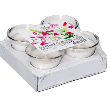 Svíčka VillaVerde čajové svíčky - Lilie, 4ks