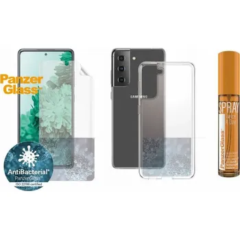 Masážní přístroj PanzerGlass Glass Set, ClearCase, Spray 30ml pro Galaxy S21+ (B7260)