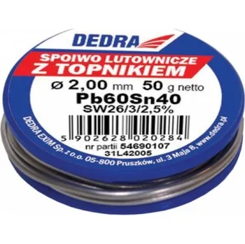 Páječka DEDRA EXIM Dedra DED 31L42005 Cín pájecí 2mm / 50g Sn40Pb60