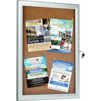 Kancelářský nábytek Vitrína s korkovou stěnou - 4x A4 - Poslední kusy