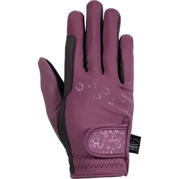 Jezdecké rukavice HKM Rukavice Alva HKM, dětské, zimní, lilac 10 let