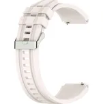 Extra prodloužený silikonový řemínek - Béžový, 22 mm