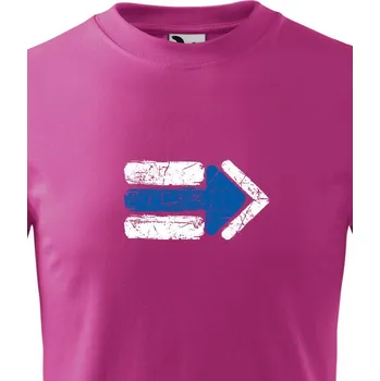 Chlapecké oblečení Dětské tričko Turistická šipka - modrá, Barva Purpurová, Velikost 146 cm/10 roků, Canvas Dětské tričko Bezvatriko.cz 2080