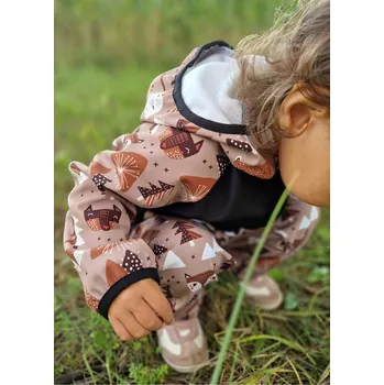 Chlapecká bunda Yháček Softshellová bunda Yháček, zimní, Lišky a medvědi caffé Velikost: 128