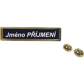Jmenovka na stůl Kovová jmenovka Zlatá