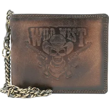 Peněženka Pánská kožená peněženka Classic Motorcycles N992C-VIN-05 hnědá