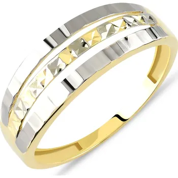 Prsten Lillian Vassago Gravírovaný prsten z kombinovaného zlata LLV85-GR009 Velikost prstenu: 62