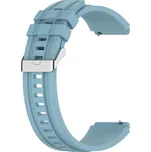 Extra prodloužený silikonový řemínek - Světle modrý, 22 mm