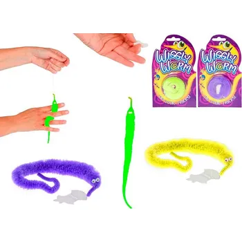 Hračka pro nejmenší Červík 22 cm na provázku Červený