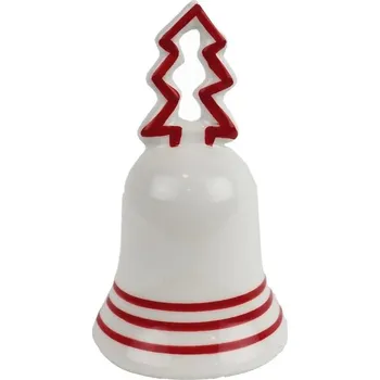Vánoční dekorace MOREX X5277/2 zvonek 5,8 x 5,8 x 10 cm červená