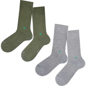 Pánské ponožky ELTON jednobarevné pánské ponožky John Kiss 39-42 šedá / zelená
