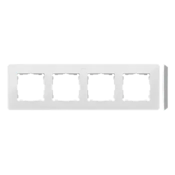 vypínač SIMON 82 Detail 8200640-230 rámeček 4 - násobný Detail ORIGINAL-premium, bílá / základna hliník