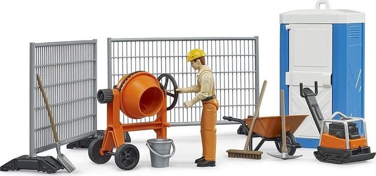 thumbnail image 2 of Bruder 62008 Bworld Construction Set With MAN Cement Mixer & Wheelbarrow – 1:16 Scale 2 of 6