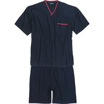 Pánské pyžamo Pánské pyžamo ADAMO krátký rukáv a krátké kalhoty tmavě modré Adamo ODE-AD-119261-360 - 8XL