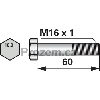 Šroub Šroub M16x1x60 mm pro New Holland, 80412681, 412681
