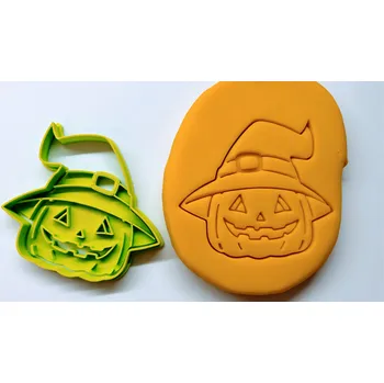 Party dekorace Halloween #090 - Dýně s kloboukem #21 vykrajovátko