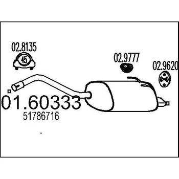 Tlumič výfuku Zadní tlumič výfuku MTS 01.60333