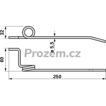 Pružina přihaněče pro Epple, 250/5,5/60 mm, E646815