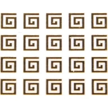 Umělé nehty Zdobení zlaté - Čtverce