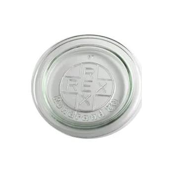 Sklenice Víčko Skleněné na sklenice myRex průměr 80 - bezbarevná