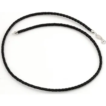 Náhrdelník Kožený náhrdelník pletený 55 cm STRR0448F