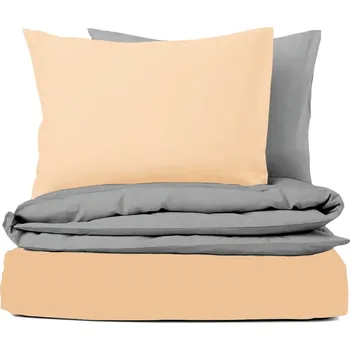 Povlečení Ervi Zvýhodněná Sada Bavlněného DUO povlečení s Prostěradlem - Květinová zahrada/béžové