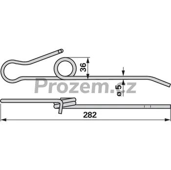 Pružina přihaněče pro Massey Ferguson, 282/5 mm, 1721431M1, 914978M2