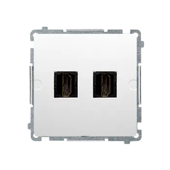 Elektrická zásuvka SIMON Basic BMGHDMI2.01/11 dvojitá zásuvka HDMI, (strojek s krytem) Bílá