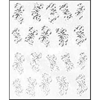 Umělé nehty Zdobení stříbrné - Květy č.1