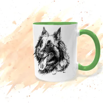 Hrnek - Belgický ovčák Barva: Zelená