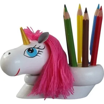 Dřevěná hračka Jednorožec - stojánek na tužky