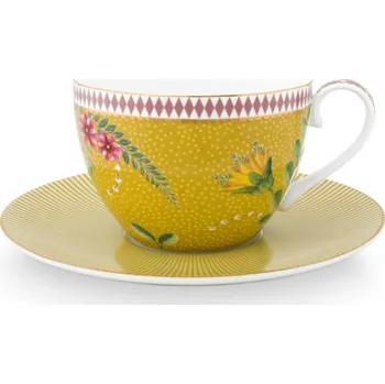 Pip Studio šálek s podšálkem La Majorelle žlutý, 280 ml